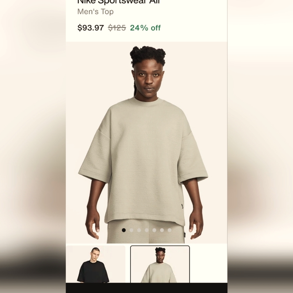 Nike Sportswear "AIR" TOP Mens Short Sleeve Shirt.